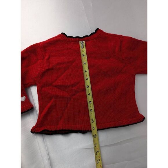 Fisher Price Red Scottie Dog Baby Girl Cardigan Button Up Sweater 18 Months - Picture 7 of 7